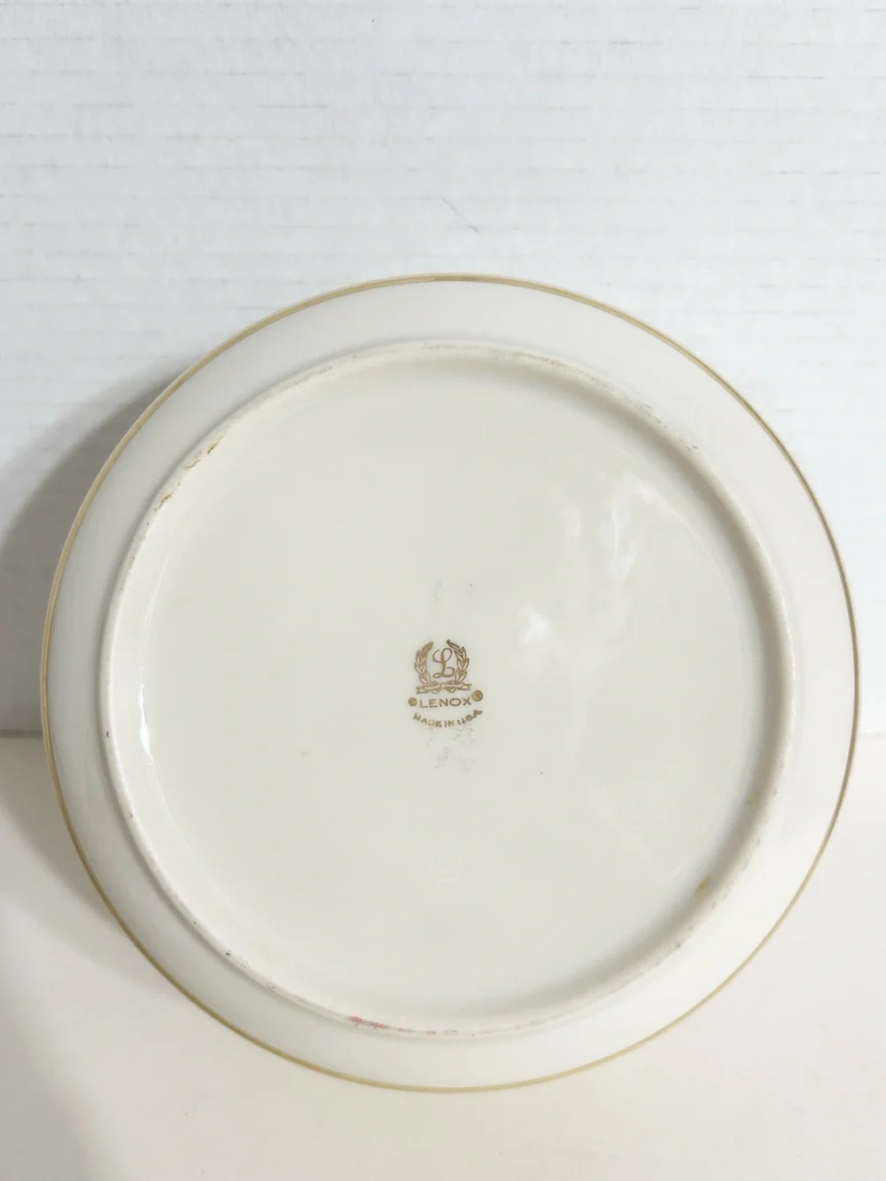 Vintage Lenox Ivory Porcelain Reticulated Openwork Bowl With Gold Trim Made-USA